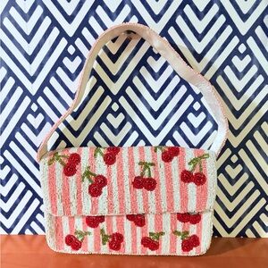 Charming Pink and White Cherry Shoulder Bag